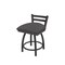 Holland Bar Stool Co 18" Low Back Swivel Vanity Stool, Pewter Finish, Canter Storm Seat 41118PW004 - alternate 1